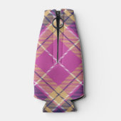 ピンク、金ゴールド、ブルータータンチェック ボトルクーラー (裏面)