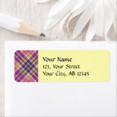 ピンク、金ゴールド、ブルータータンチェック ラベル (インサイチュ)