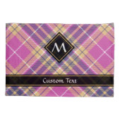 ピンク、金ゴールド、ブルータータンチェック 枕カバー (裏面)