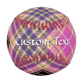 ピンク、金ゴールド、ブルータータンチェック 野球ボール (正面)