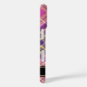 ピンク、金ゴールド、ブルータータンチェック Case-Mate iPhoneケース (裏面 / 右)