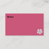 ピンク/青いハイビスカスの花のお母さんの接触カード コーリングカード (裏面)