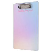 ピンク，青，グラデーション，パステルフェミニン,ガーリー，フォー クリップボード (左)