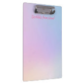 ピンク，青，グラデーション，パステルフェミニン,ガーリー，フォー クリップボード (右)