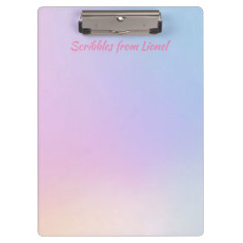 ピンク，青，グラデーション，パステルフェミニン,ガーリー，フォー クリップボード