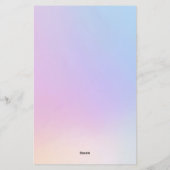 ピンク,青,グラデーション,パステルフェミニン,ガーリー,フォー 便箋 (裏面)