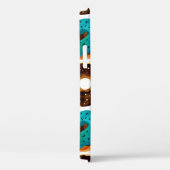 ピンク、青、チョコレートdの水彩パターン Case-Mate iPhoneケース (裏面 / 右)