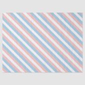 ピンク、青、白の対角線のストライプ 薄葉紙 (正面)
