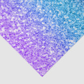 ピンク、青、紫のグラデーショングリッターテクスチャ 薄葉紙 (詳細)