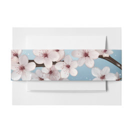 ピンク – 青 – 緑のフローラのスパーク結婚ルセット 招待状ベリーバンド