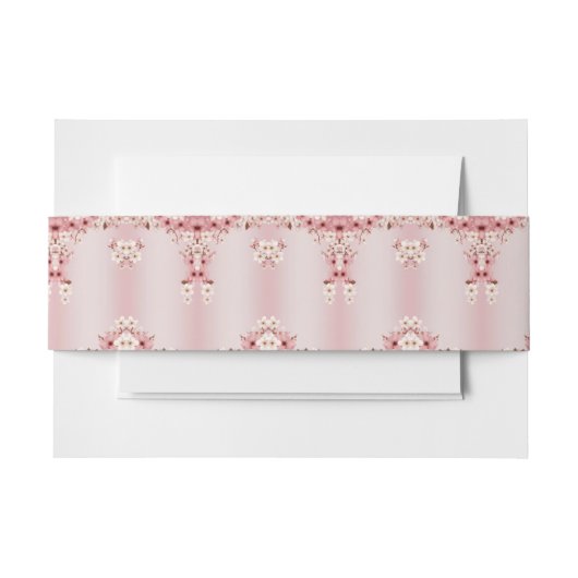 ピンク – 青 – 緑のフローラのスパーク結婚ルセット 招待状ベリーバンド (正面例)