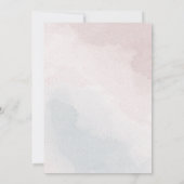 ピンク 青 花 緑の席札カード 招待状 (裏面)