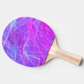 ピンク、青、薄紫抽象芸術フラクタルアカラフルート 卓球ラケット (横)