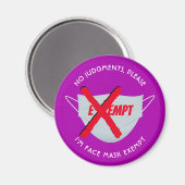 ピンク |顔マスク除外 マグネット (正面/裏面)