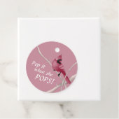 ピンク（鳥）ショウジョウコウカンチョウの赤ポップ・アートのちゃんシャワー彼女のポップ! フェイバータグ (インサイチュ)