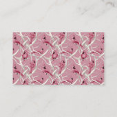 ピンク（鳥）ショウジョウコウカンチョウバードベビーシャワーおむつラッフル エンクロージャーカード (裏面)