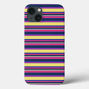 ピンク、黄色および青のストライプCase-Mate iPhone cas 13ケース