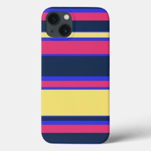 ピンク、黄色および青のストライプCase-Mate iPhone cas 13ケース