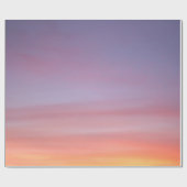 ピンク、黄色、紫の曇り空 ラッピングペーパー (フラット)