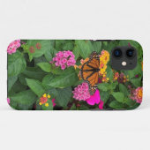 ピンク 黄色 緑の花 ランタナと蝶々 Case-Mate iPhoneケース (裏面(横))