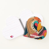 ピンク、黄、青のハート ノートブック (内部)