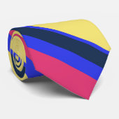 ピンク、黄、青の各ストライプ色 ネクタイ (ロール)