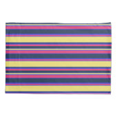 ピンク、黄、青の各ストライプ色 枕カバー (裏面)