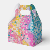 ピンク、黄、青の抽象デザイン フェイバーボックス (裏面サイド)