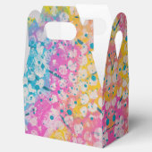ピンク、黄、青の抽象デザイン フェイバーボックス (オープン)