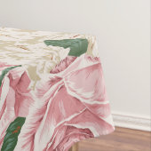 ピンク、黒く、白い花柄 テーブルクロス (インサイチュ)