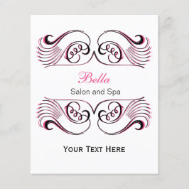 ピンク、黒と白のシックなビジネスフライヤー チラシ