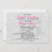 ピンク、黒と車グランジの甘さ16誕生日 招待状 (裏面)