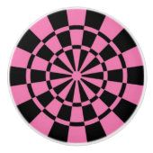 ピンク、黒 セラミックノブ (正面)