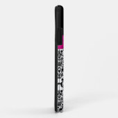 ピンク、黒、白のダマスクiPhone 5ケース Case-Mate iPhoneケース (裏面/右)