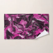 ピンク、黒、白、灰色の渦巻き バスタオルセット (ハンドタオル)