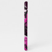 ピンク、黒、白、灰色の渦巻き iPhoneケース (右側)