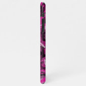 ピンク、黒、白、灰色の渦巻き iPhoneケース (左側)