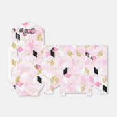 ピンク、黒、金ゴールドの幾何学模様 フェイバーボックス (折り畳みなし)