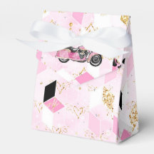 ピンク、黒、金ゴールドの幾何学模様