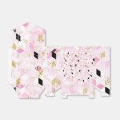 ピンク、黒、金ゴールドの幾何学模様 フェイバーボックス (折り畳みなし)