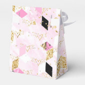 ピンク、黒、金ゴールドの幾何学模様 フェイバーボックス (裏面サイド)