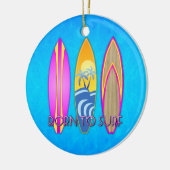 ピンク Born To Surf セラミックオーナメント (左)
