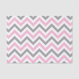 ピンク、DKグレイ白い大きなシェブロンジグザグパターン 薄葉紙