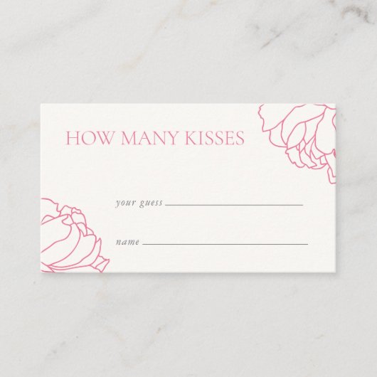 ピンク | Peony Garden "How Manyキス"推測カード エンクロージャーカード (正面)