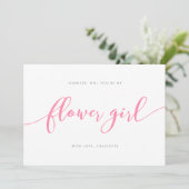 ピンク Relax スクリプト 花嫁の花を飾ってくれませんか 招待状 (スタンド正面)