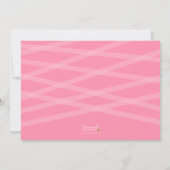 ピンク Relax スクリプト 花嫁の花を飾ってくれませんか 招待状 (裏面)