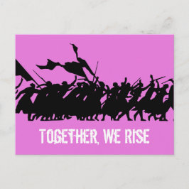 ピンク「Together, We Rise」ポストカード ポストカード