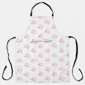 ピンク「XOXO」ハートハッピーバレンタインデー エプロン (正面)