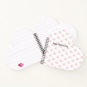 ピンク「XOXO」ハートハッピーバレンタインデー ノートブック (内部)