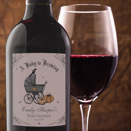 ピンクAベビーは赤ちゃんシャワーを醸造している ワインラベル